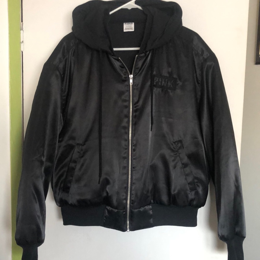 Pink’s black “Love Pink’” bomber jacket